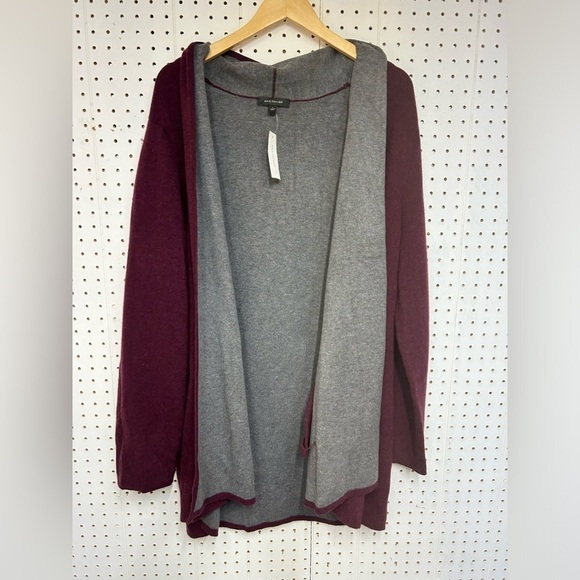 Ann Taylor Burgundy Wool Blend Cardigan - Picture 2 of 6